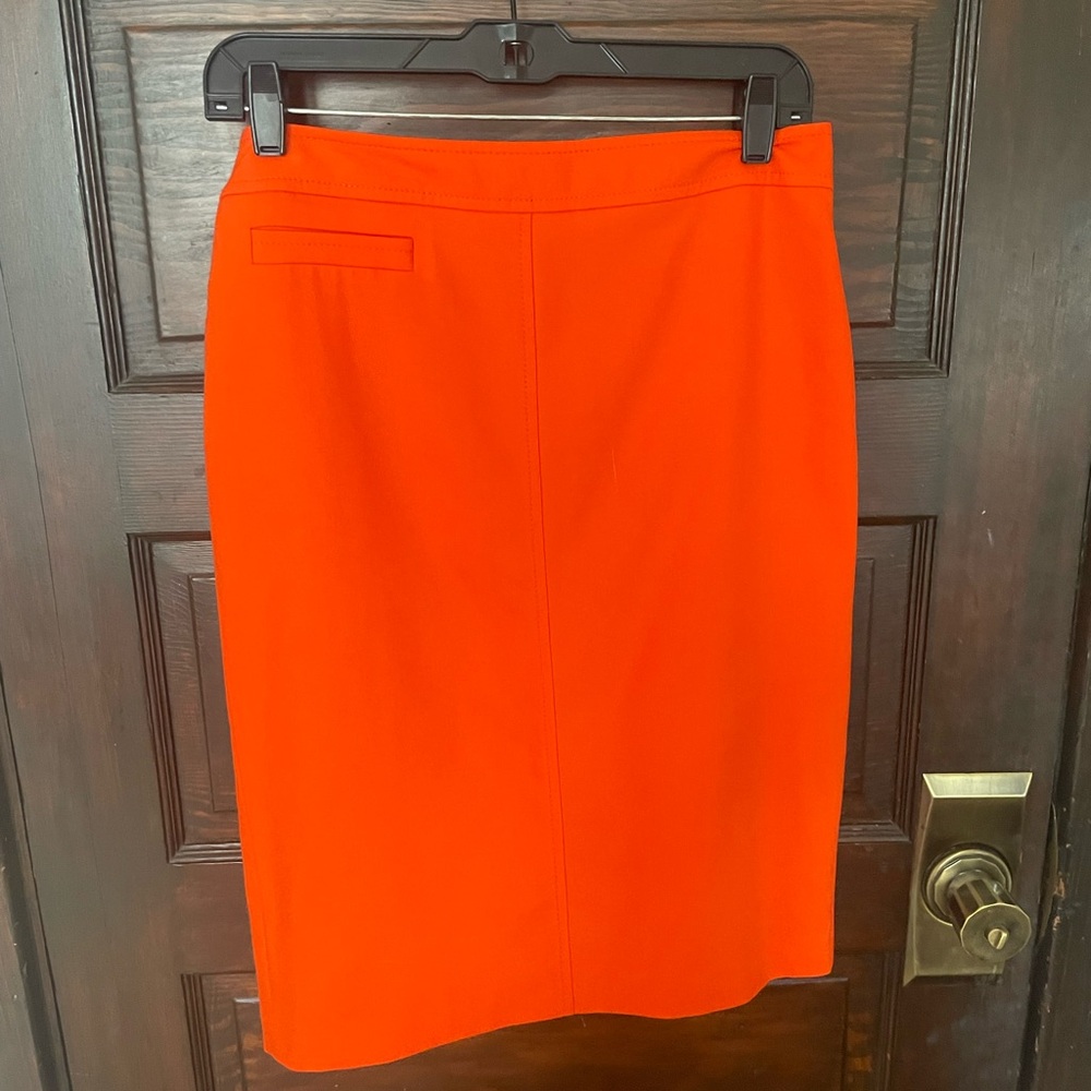 Boden Bright Orange Pencil Skirt